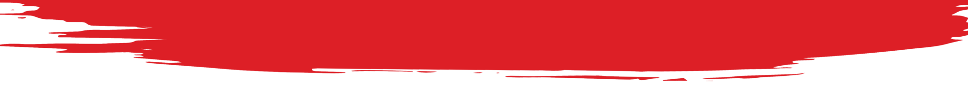 Red paint brush stroke on white background